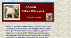 Desktop Screenshot of acadiagoldenretrievers.com