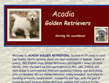 Tablet Screenshot of acadiagoldenretrievers.com